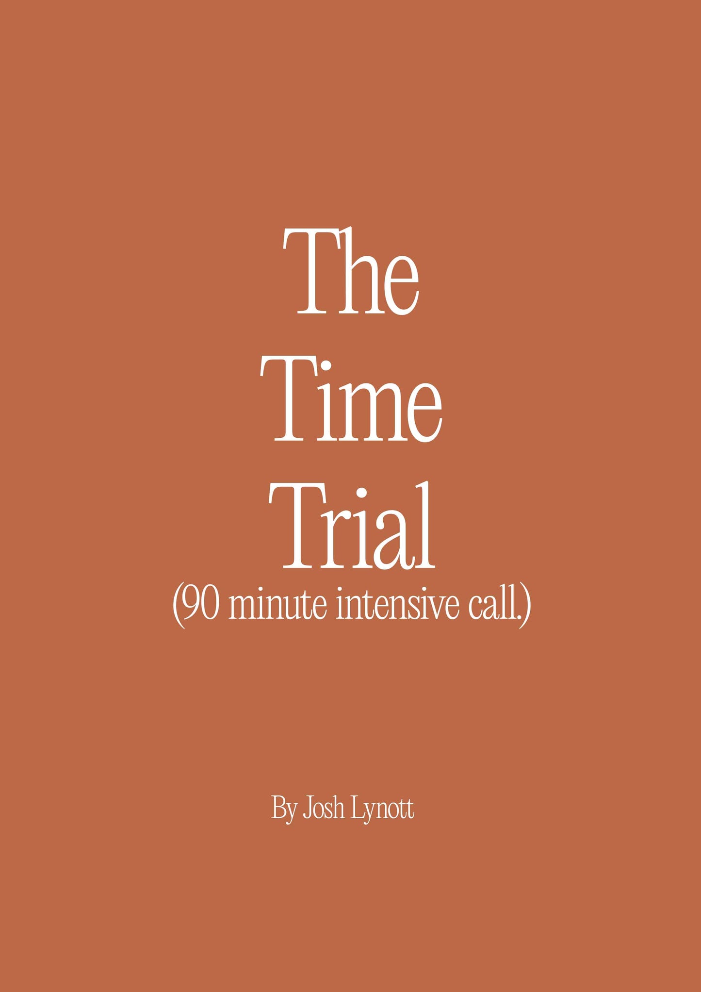 THE JL MENTORSHIP: 90 MINUTE INTENSIVE CALL.