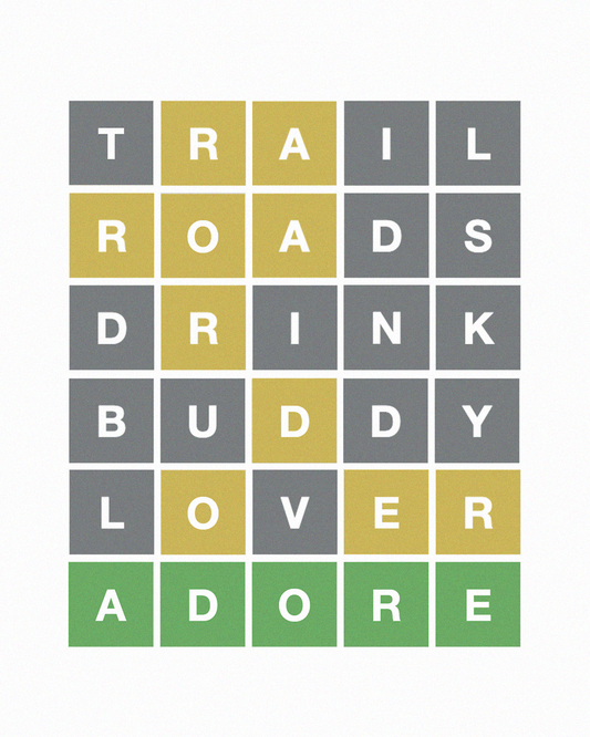 Notes x Wordle Print