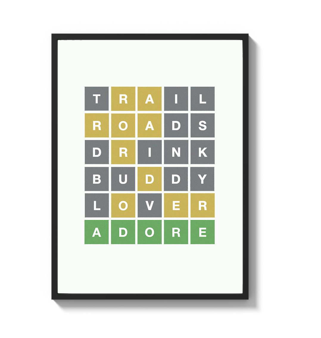 Notes x Wordle Print